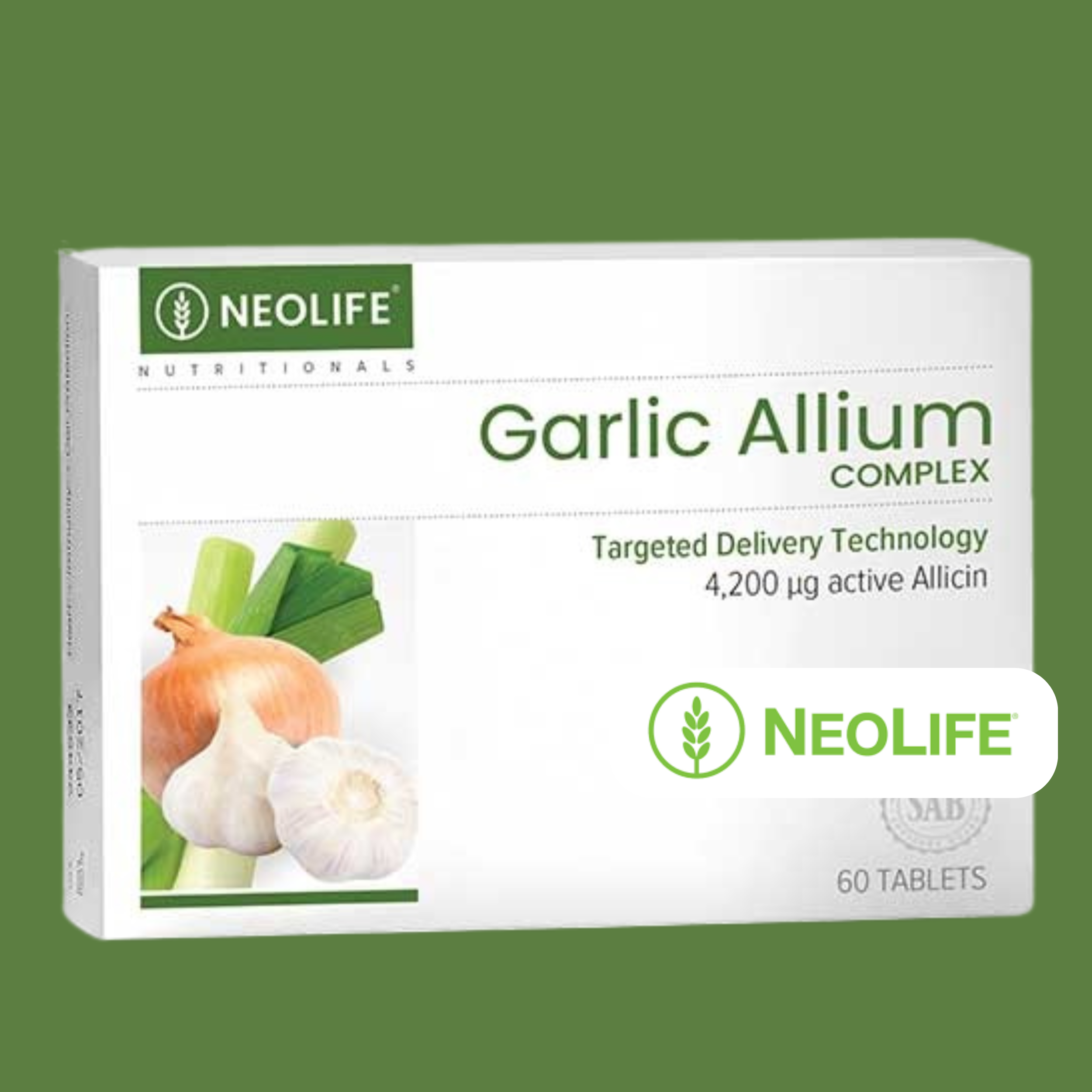 NeoLife Garlic Allium Complex supplement for heart health, immune support, and antioxidant protection